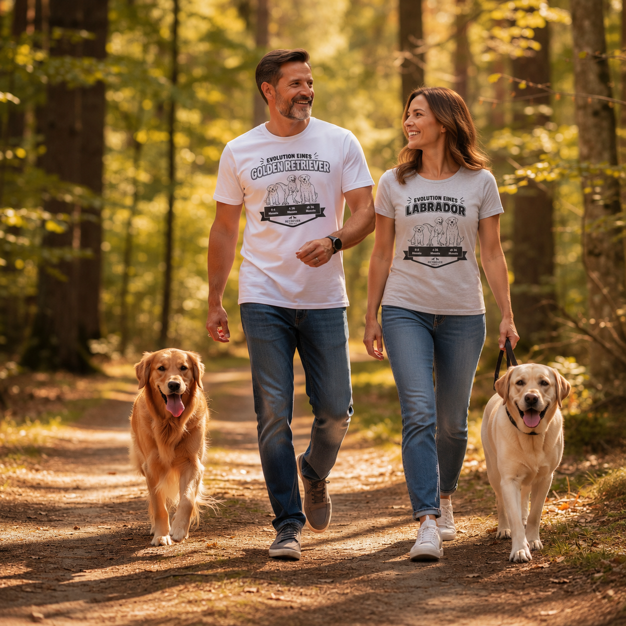 Evolution eines Retrievers – T-Shirt für Labrador- & Golden-Retriever-Fans