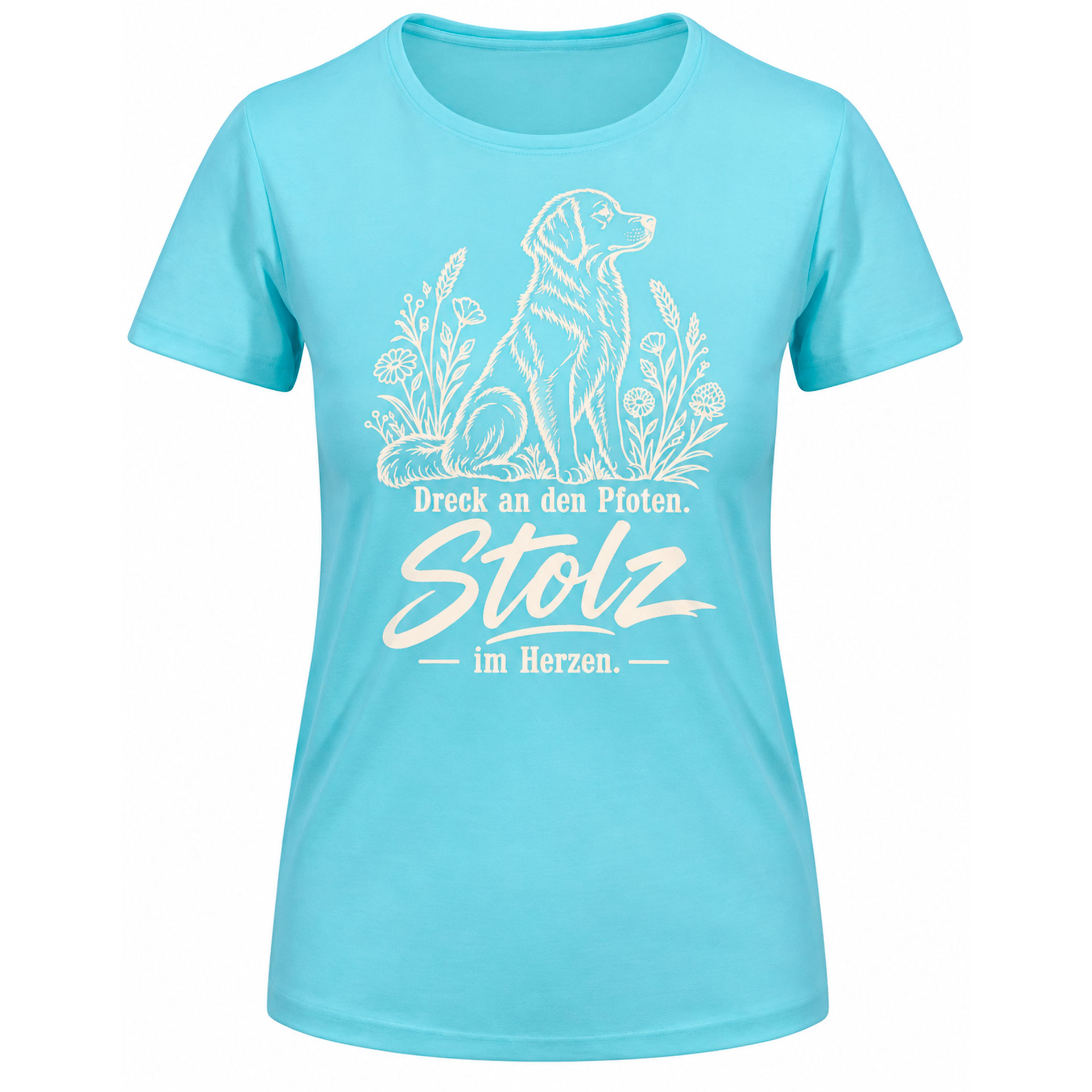 Funktions-T-Shirt „Dreck an den Pfoten – Stolz im Herzen“ (Floral Edition)