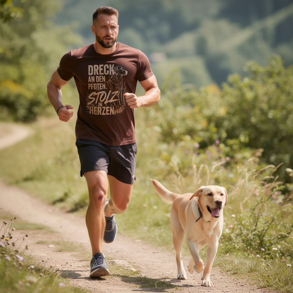 "Dreck an den Pfoten – Stolz im Herzen" - Unisex Funktions T-Shirt